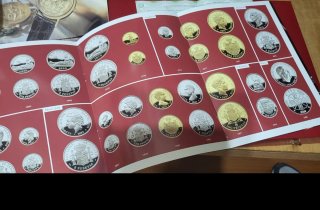 Colección monedas plata y bañadas en oro