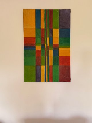 Pintura original abstracta geométrica