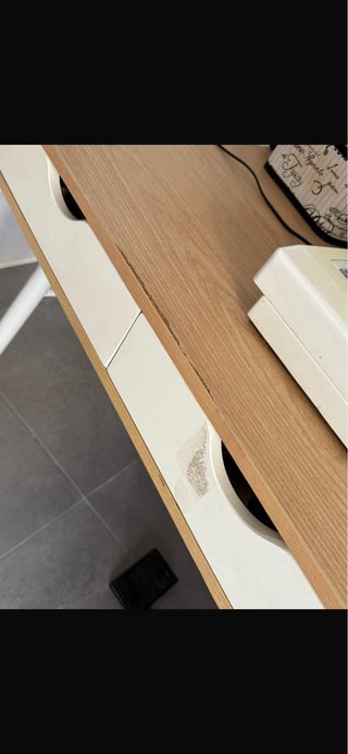 Mesa de escritorio madera y metal