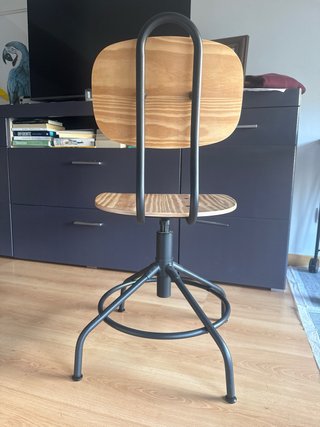 Silla de escritorio madera y metal
