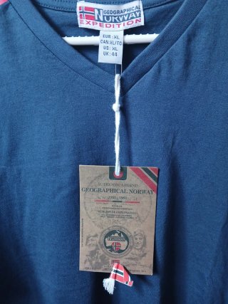 Camiseta Geographical Norway Azul Marino XL