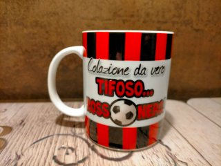 Tazza Milanista rosso nero