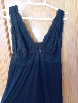 Camisón H&M encaje negro talla M