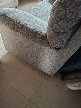 Sofá 2 plazas tela gris