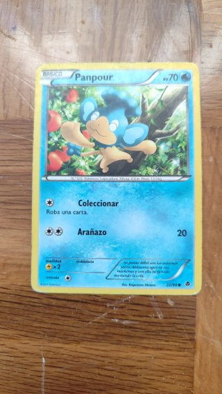 Carta Pokémon Panpour Básico 2011....