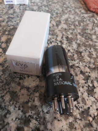 Valvola National Elettronic 6V6GT Made in USA Nuov