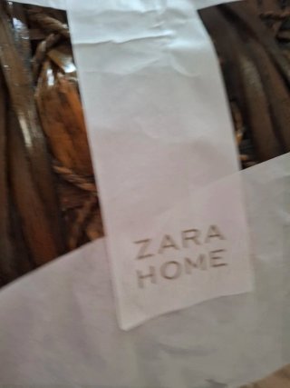 Cesta Zara Home Mimbre y Madera