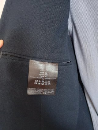 Boggi Milano Navy Cotton Blazer — Size 44