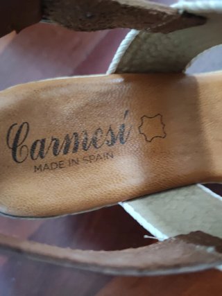 Sandalias Carmesi Plataforma Talla 38