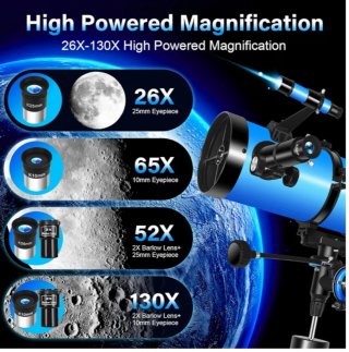 Telescopio Astronómico Gaterda 150EQ Azul