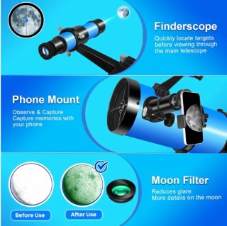 Telescopio Astronómico Gaterda 150EQ Azul