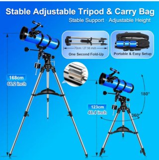 Telescopio Astronómico Gaterda 150EQ Azul