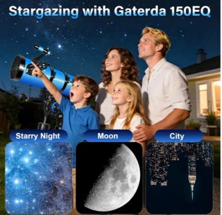 Telescopio Astronómico Gaterda 150EQ Azul