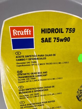 Krafft Hidroil 759 SAE 75w90 Aceite