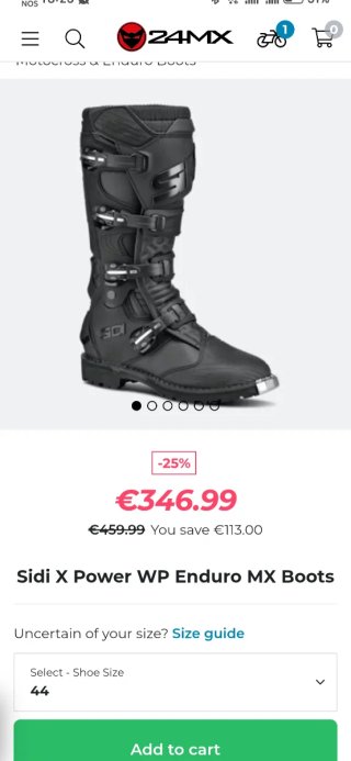 Botas Motocross Sidi X-Power T.44