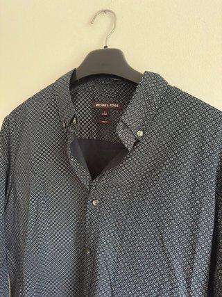 Camisa Michael Kors Homem Azul Padrão L
