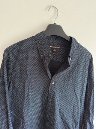 Camisa Michael Kors Homem Azul Padrão L