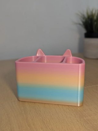 Porta escovas de dentes infantil gato