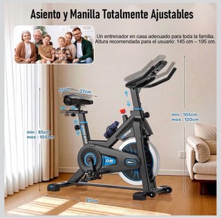 Bici Estática Silenciosa Ajustable