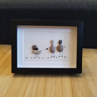 Cuadro Pareja y Bebé Piedras 20x15 Ikea
