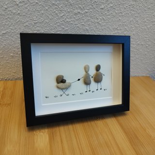 Cuadro Pareja y Bebé Piedras 20x15 Ikea