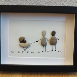 Cuadro Pareja y Bebé Piedras 20x15 Ikea