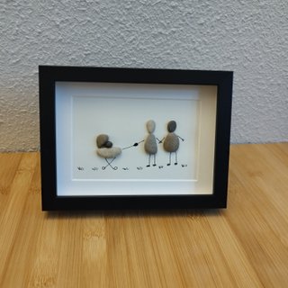 Cuadro Pareja y Bebé Piedras 20x15 Ikea