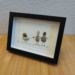 Cuadro Pareja y Bebé Piedras 20x15 Ikea