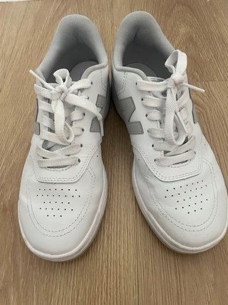 New Balance BB80 Blancas y Grises, talla 38.