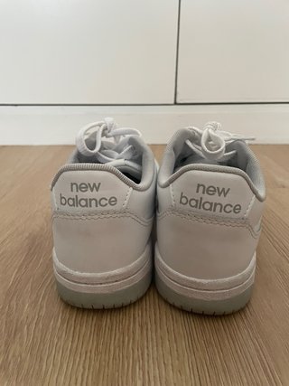 New Balance BB80 Blancas y Grises, talla 38.