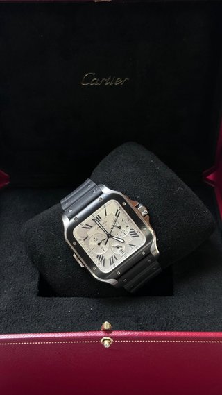 Cartier Cronógrafo Plata y Negro Full set 2020 43m