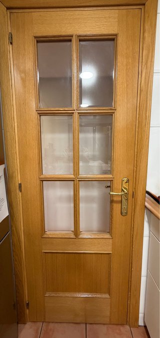 Llevate una Puerta madera y cristal como nueva