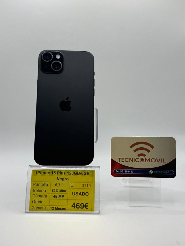 iPhone 15 Plus 128GB Negro Usado