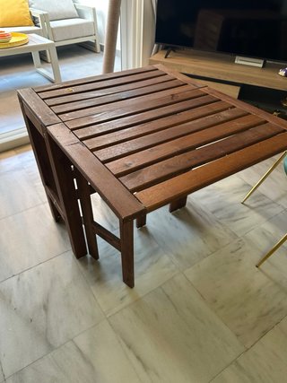 Mesa plegable madera interior/exterior