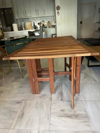 Mesa plegable madera interior/exterior