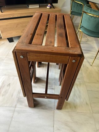 Mesa plegable madera interior/exterior