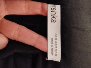 Pantalón Bershka negro pata ancha paperbag