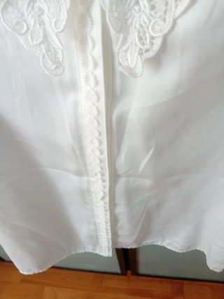 Blusa M.Cosmo Queen Talla XL Encaje Blanco