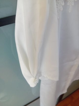 Blusa M.Cosmo Queen Talla XL Encaje Blanco