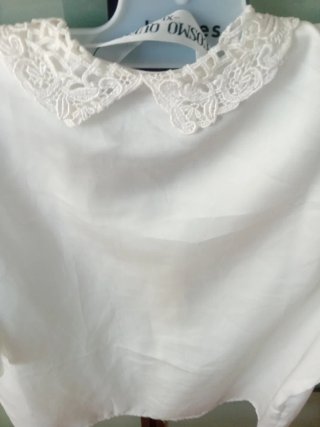 Blusa M.Cosmo Queen Talla XL Encaje Blanco