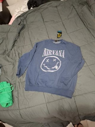 Sudadera Nirvana Mujer Azul