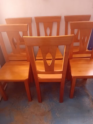 6 SILLAS DE MADERA COMO NUEVAS 60 EUROS, CARTAGENA