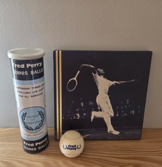 Fred Perry, bote de pelotas de tenis. Rarísimo.
