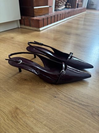 Zapatos de tacón kitten morados