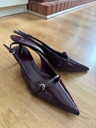 Zapatos de tacón kitten morados