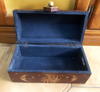 Grande caja en madera pintada a mano
