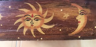 Grande caja en madera pintada a mano