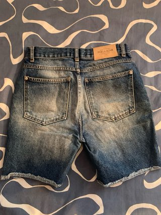 Pull and Bear Pantalón Corto Denim