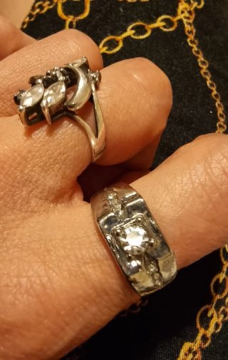 Anello unisex bigiotteria argento