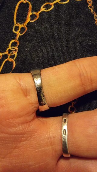 Anello unisex bigiotteria argento